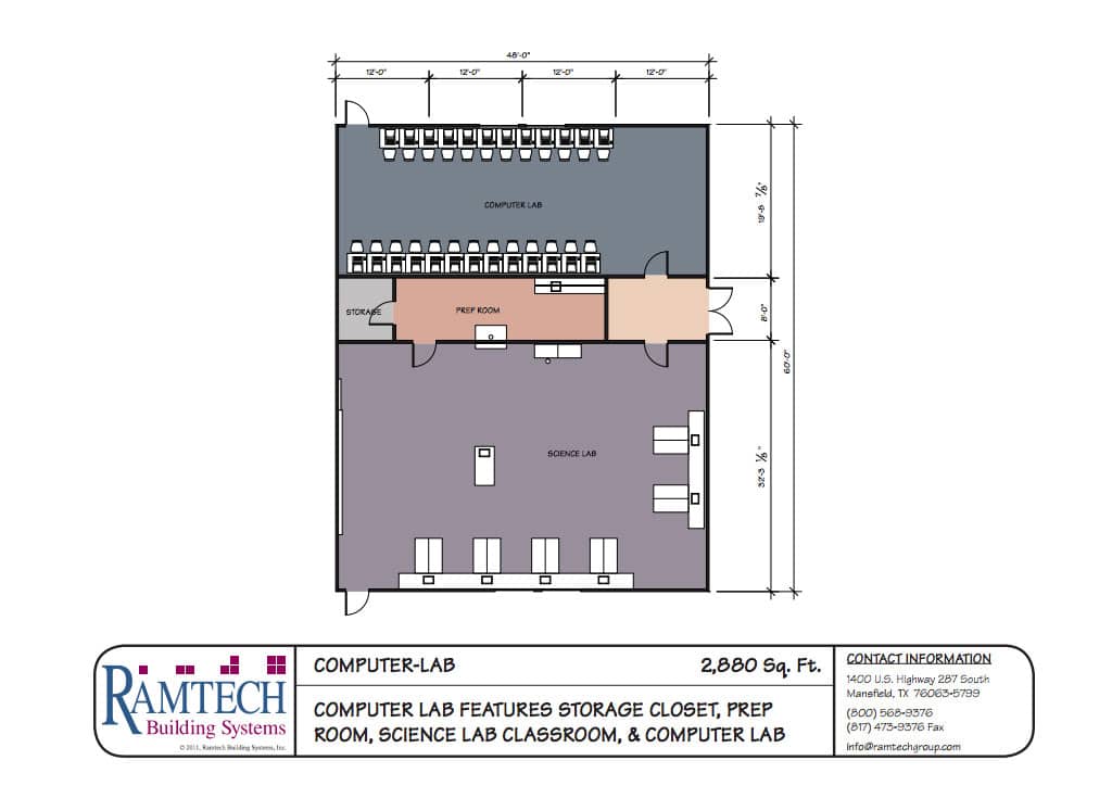 Ramtech relocatable and permanent modular building floor plans
